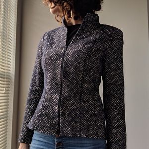 Lafayette 148 New York Collarless Jacket, Jacquard